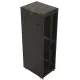 Шкаф серверный Hyperline (TTBR-4262-DD-RAL9004) напольный 42U 600x1200мм пер.дв.перфор.2ств. задн.дв.перфор.2-хст. 2 бок.пан. 800кг черный 1110мм IP20 сталь