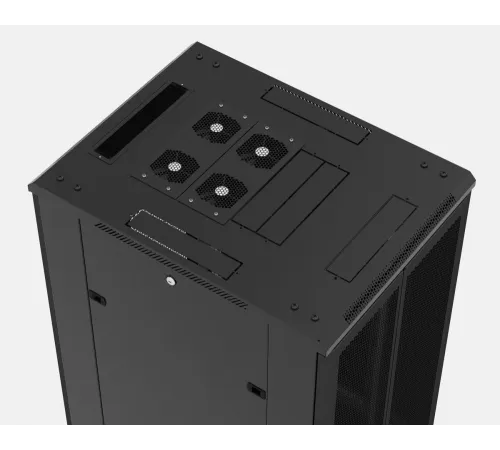 Шкаф серверный Hyperline (TTBR-4262-DD-RAL9004) напольный 42U 600x1200мм пер.дв.перфор.2ств. задн.дв.перфор.2-хст. 2 бок.пан. 800кг черный 1110мм IP20 сталь Шкаф серверный Hyperline (TTBR-4262-DD-RAL9004) напольный 42U 600x1200мм пер.дв.перфор.2ств. задн.дв.перфор.2-хст. 2 бок.пан. 800кг черный 1110мм IP20 сталь