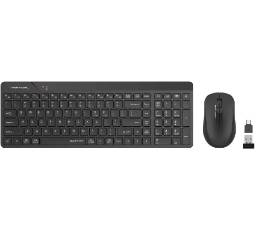 Клавиатура + мышь A4Tech Fstyler FG2300 Air2 клав:черный мышь:черный USB беспроводная slim (FG2300 AIR2 BLACK)