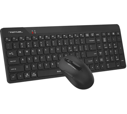Клавиатура + мышь A4Tech Fstyler FG2300 Air2 клав:черный мышь:черный USB беспроводная slim (FG2300 AIR2 BLACK)