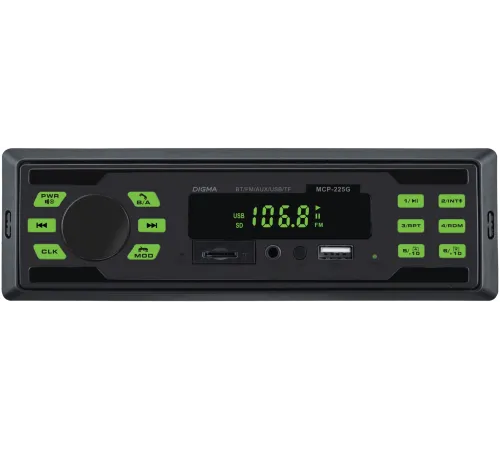 Автомагнитола Digma MCP-225G 1DIN 2x45Вт v5.0 AUX 2 Автомагнитола Digma MCP-225G 1DIN 2x45Вт v5.0 AUX 2