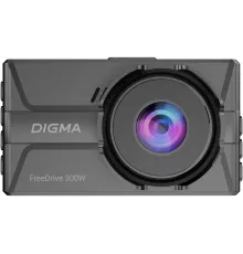 Видеорегистратор Digma FreeDrive 300W черный 4Mpix 1800x3008 1440p 130гр.
