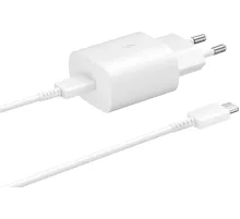 Сетевое зарядное устройство Samsung Adapter 25W Type C с кабелем White (EP-TA800XWEGWW)