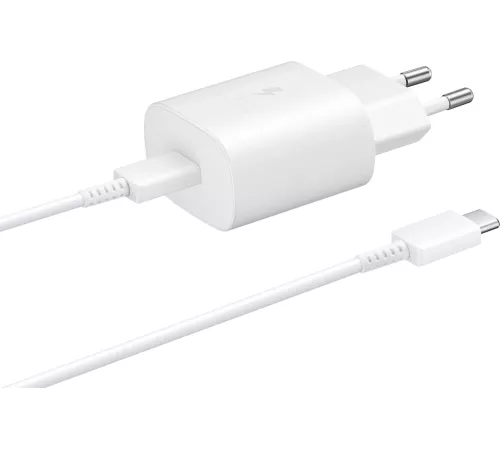 Сетевое зарядное устройство Samsung Adapter 25W Type C с кабелем White (EP-TA800XWEGWW)