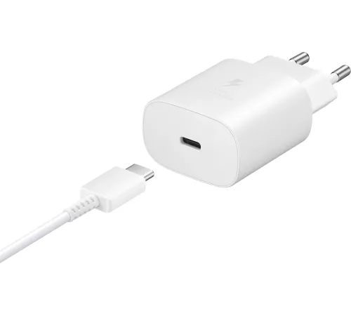 Сетевое зарядное устройство Samsung Adapter 25W Type C с кабелем White (EP-TA800XWEGWW)