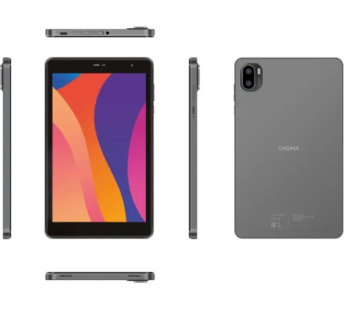 Планшет Digma Optima 8430E 4G T606 (1.6) RAM4Gb ROM64Gb 8" IPS 1280x800 LTE 1Sim Android 14 серый 5Mpix 2Mpix BT GPS WiFi Touch 128Gb 4000mAh
