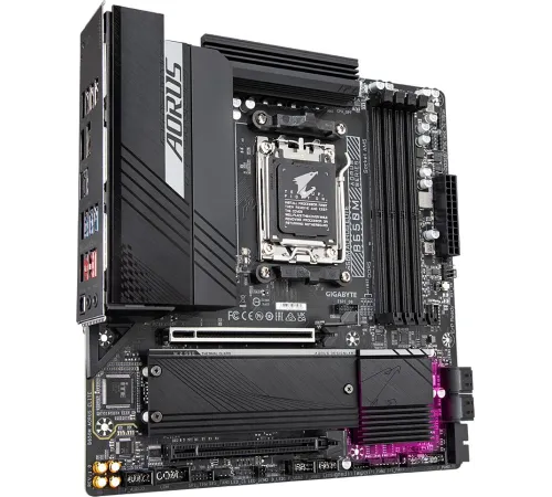 Материнская плата Gigabyte B650M AORUS ELITE SocketAM5 AMD B650 mATX AC`97 8ch(7.1) 2.5Gg RAID+HDMI+DP