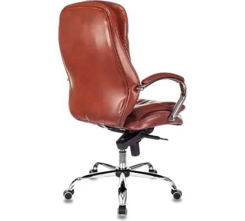 Кресло руководителя Бюрократ T-9950 светло-коричневый Leather Eichel кожа крестов. металл хром Кресло руководителя Бюрократ T-9950 светло-коричневый Leather Eichel кожа крестов. металл хром