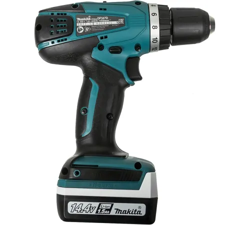 Дрель-шуруповерт Makita DF347DWE аккум. патрон:быстрозажимной Дрель-шуруповерт Makita DF347DWE аккум. патрон:быстрозажимной