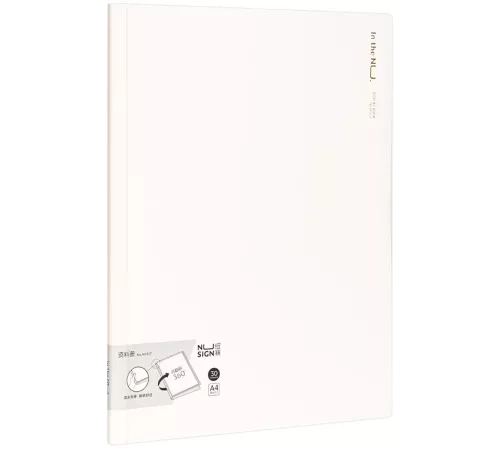 Папка с 30 прозр.вклад. Deli Nusign NS517WHITE A4 полипропилен белый