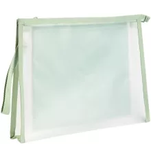 Папка на молнии ZIP Deli PP109GREEN A4 ЭВА прозрачный внутр. цвет молнии зеленый 2 внутр. кармана