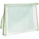 Папка на молнии ZIP Deli PP109GREEN A4 ЭВА прозрачный внутр. цвет молнии зеленый 2 внутр. кармана