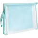 Папка на молнии ZIP Deli PP109BLUE A4 ЭВА прозрачный внутр. цвет молнии голубой 2 внутр. кармана