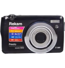 Фотоаппарат Rekam Presto zoom 800 черный 21Mpix Zoom8x 2.7" 1080p SDHC/MMC CMOS IS el 3.8minF/Li-Ion/case