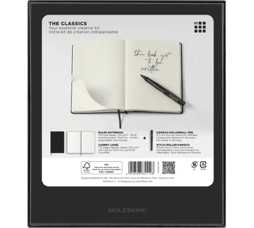 Набор Moleskine блокнот/ручка блокн.:Classic Large линейка черный Набор Moleskine блокнот/ручка блокн.:Classic Large линейка черный