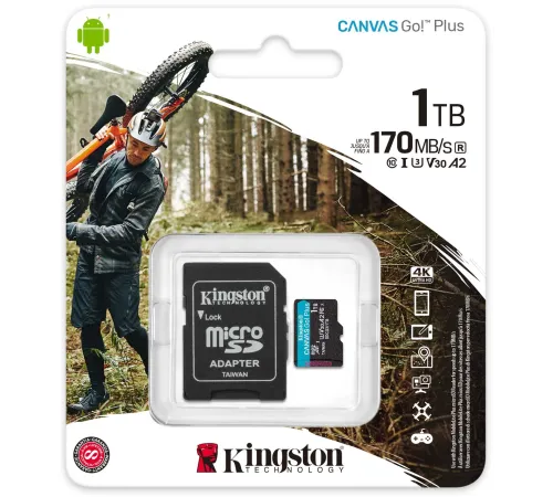 Флеш карта microSDXC 1TB Kingston SDCG3/1TB Canvas Go! Plus + adapter