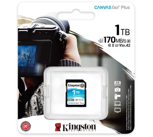 Флеш карта SDXC 1TB Kingston SDG3/1TB Canvas Go! Plus w/o adapter