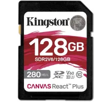 Флеш карта SDXC 128GB Kingston SDR2V6/128GB Canvas React Plus w/o adapter