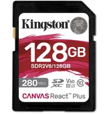 Флеш карта SDXC 128GB Kingston SDR2V6/128GB Canvas React Plus w/o adapter