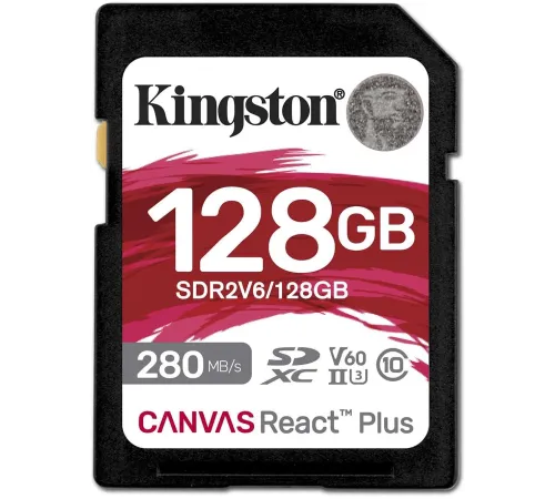Флеш карта SDXC 128GB Kingston SDR2V6/128GB Canvas React Plus w/o adapter