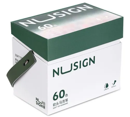 Набор маркеров для скетчинга Deli NS736-60 Nusign круг. кисть/клинов. наконечник двухсторонний 60цв. пластиковая коробка