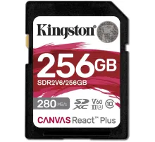 Флеш карта SDXC 256GB Kingston SDR2V6/256GB Canvas React Plus w/o adapter
