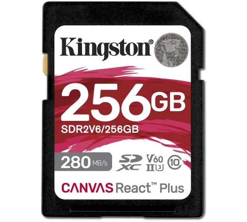 Флеш карта SDXC 256GB Kingston SDR2V6/256GB Canvas React Plus w/o adapter