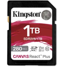 Флеш карта SDXC 1TB Kingston SDR2V6/1TB Canvas React Plus w/o adapter