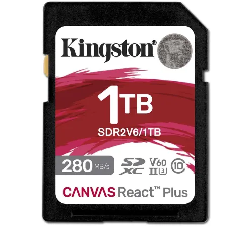 Флеш карта SDXC 1TB Kingston SDR2V6/1TB Canvas React Plus w/o adapter