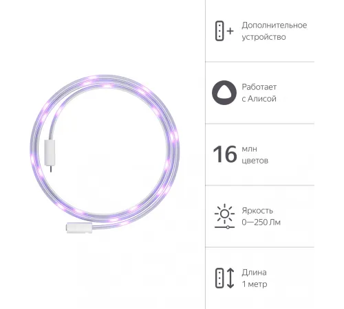 Удлинитель умных светодиодных лент Yandex Matter 8.2В 1м (YNDX-00547)