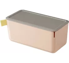 Короб для хранения Deli XDM10pink 1отд. 212x105x93.5мм розовый/серый пластик
