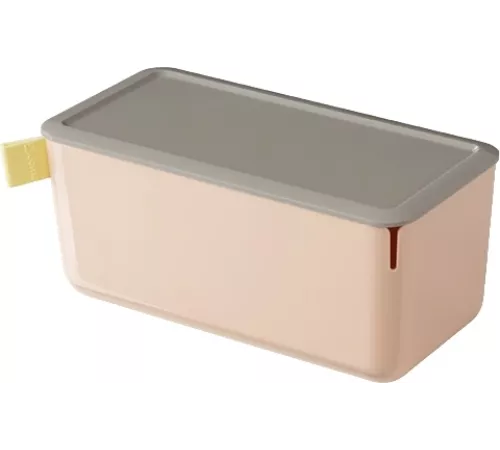 Короб для хранения Deli XDM10pink 1отд. 212x105x93.5мм розовый/серый пластик
