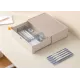 Короб для хранения Deli XDM31grey 1 выдвижной ящик 250x220x125мм серый пластик
