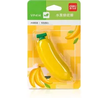 Ластик Deli VP414ban VP414YELLOW банан 54x23x16мм желтый блистер с европодвесом