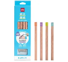 Карандаш ч/г Deli HC123-4B Pupal 4B коробка (8шт) + точилка