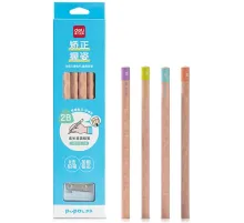 Карандаш ч/г Deli HC123-2B Pupal 2B коробка (8шт) + точилка