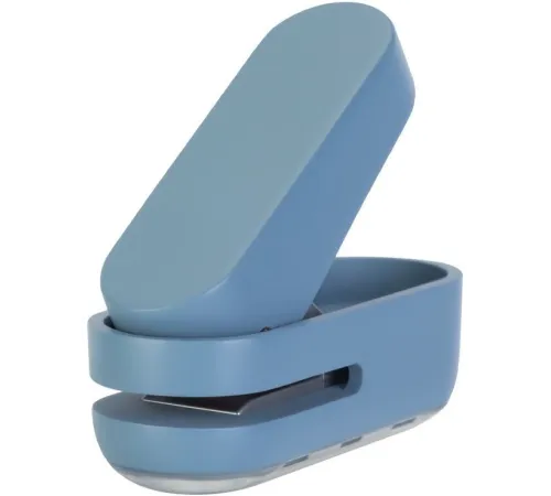 Дырокол Deli NS088blue макс.:10лист. пластик голубой отв.:1