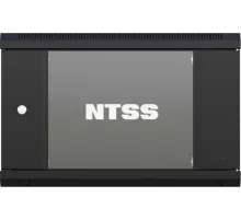 Шкаф коммутационный NTSS (NTSS-W12U6060GS-BL) настенный 12U 570x600мм пер.дв.стекл 60кг черный 27кг