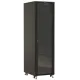 Шкаф серверный Hyperline (TTBR-4261-AS-RAL9004) напольный 42U 600x1000мм пер.дв.стекл задн.дв.спл.стал.лист 2 бок.пан. 800кг черный 910мм 2055мм IP20 сталь