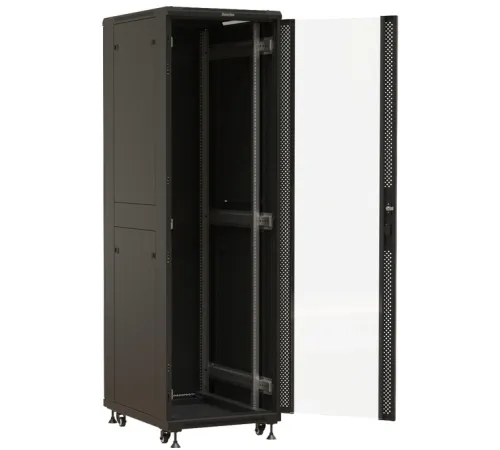Шкаф серверный Hyperline (TTBR-4261-AS-RAL9004) напольный 42U 600x1000мм пер.дв.стекл задн.дв.спл.стал.лист 2 бок.пан. 800кг черный 910мм 2055мм IP20 сталь Шкаф серверный Hyperline (TTBR-4261-AS-RAL9004) напольный 42U 600x1000мм пер.дв.стекл задн.дв.спл.стал.лист 2 бок.пан. 800кг черный 910мм 2055мм IP20 сталь