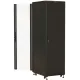 Шкаф серверный Hyperline (TTBR-4261-AS-RAL9004) напольный 42U 600x1000мм пер.дв.стекл задн.дв.спл.стал.лист 2 бок.пан. 800кг черный 910мм 2055мм IP20 сталь