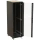 Шкаф серверный Hyperline (TTBR-4261-AS-RAL9004) напольный 42U 600x1000мм пер.дв.стекл задн.дв.спл.стал.лист 2 бок.пан. 800кг черный 910мм 2055мм IP20 сталь