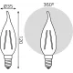 Лампа филам. Gauss Filament 13Вт цок.:E14 свеча св.свеч.бел.нейт. (упак.:10шт) (104801213)