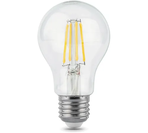 Лампа филам. Gauss Filament A60 6Вт цок.:E27 груша 220B св.свеч.бел.нейт. (упак.:10шт) (102802206)