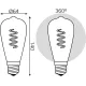Лампа филам. Gauss Filament ST64 6Вт цок.:E27 эдисон 220B св.свеч.бел.теп. (упак.:10шт) (157802006)