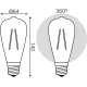 Лампа филам. Gauss Filament ST64 8Вт цок.:E27 эдисон 220B св.свеч.бел.теп. (упак.:10шт) (157802008)
