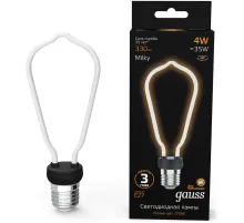 Лампа светодиодная Gauss Filament 1005802104 4Вт цок.:E27 трубка 220B св.свеч.бел.теп. (упак.:10шт)