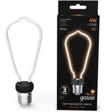 Лампа светодиодная Gauss Filament 1005802104 4Вт цок.:E27 трубка 220B св.свеч.бел.теп. (упак.:10шт)
