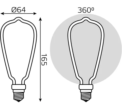 Лампа светодиодная Gauss Filament 1005802104 4Вт цок.:E27 трубка 220B св.свеч.бел.теп. (упак.:10шт) Лампа светодиодная Gauss Filament 1005802104 4Вт цок.:E27 трубка 220B св.свеч.бел.теп. (упак.:10шт)
