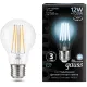 Лампа светодиодная Gauss Filament 102902212 12Вт цок.:E27 груша 185B св.свеч.бел.нейт. грушевидная (упак.:10шт)